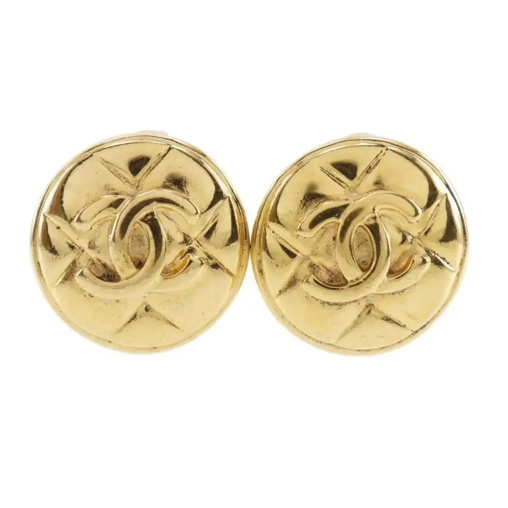 Chanel Cc Logo Clip-On Earrings Metal #250152C86B